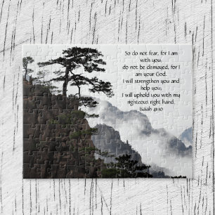 Custom Inspirational bible verse from Isaiah Jigsaw Puzzle
