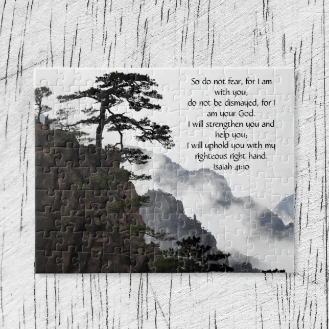 Custom Inspirational bible verse from Isaiah Jigsaw Puzzle | Zazzle