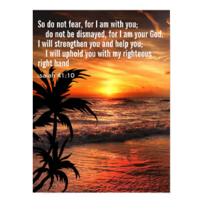Custom Inspirational Bible Verse Ocean Poster