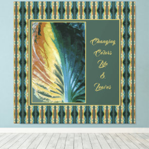 Custom Inspirational Changing Colors Autumn Leaf Canvas Print