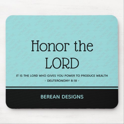 Custom Inspirational Christian HONOR THE LORD USA Mouse Pad