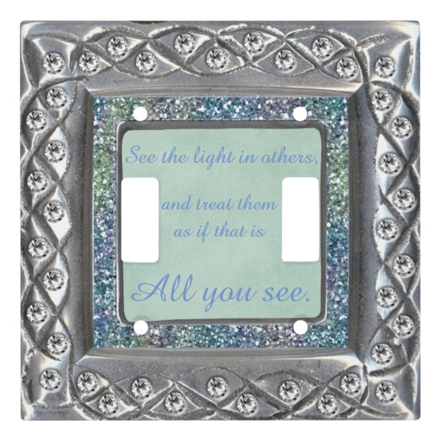 Custom Inspirational Light Switch Plate (Front)