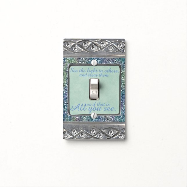 Custom Inspirational Light Switch Plate (In Situ)