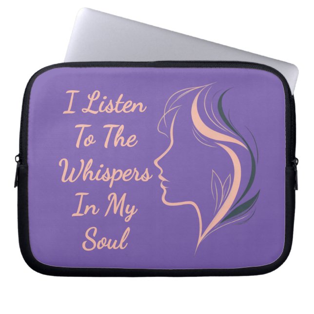 Custom Inspirational Purple  Laptop Sleeve (Front)