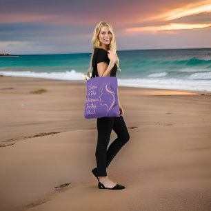 Custom Inspirational Purple Tote–Listen To My Soul Tote Bag