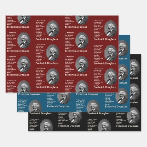 Custom Inspirational Quote FREDERICK DOUGLASS Wrapping Paper Sheets