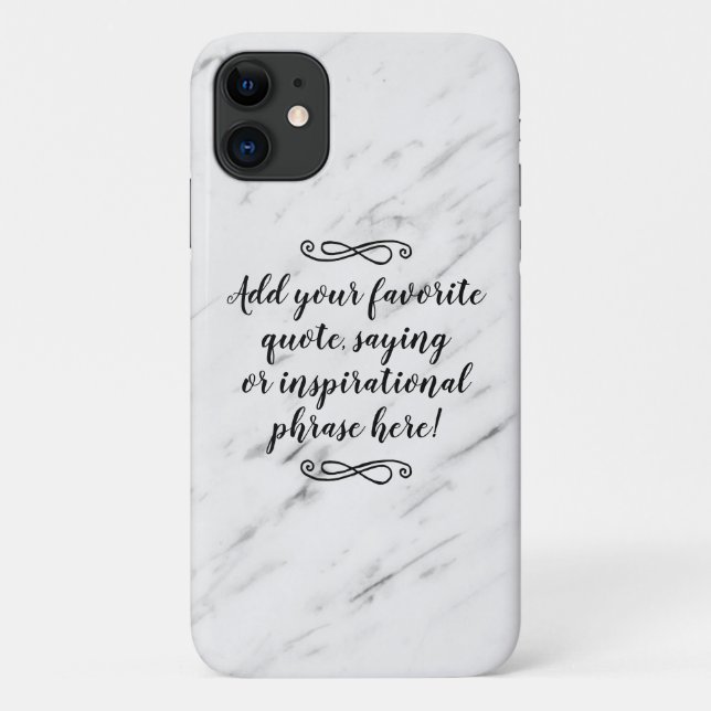 Custom Inspirational Quote Phrase Script Case-Mate iPhone Case (Back)