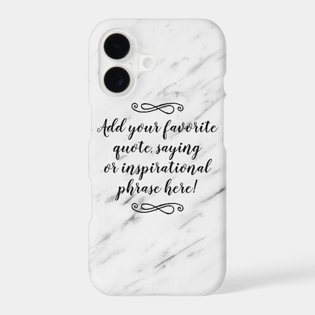 Custom Inspirational Quote Phrase Script Iphone Case (Back)
