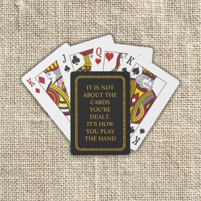Custom Inspirational Quote  Poker Cards (Custom Inspirational Quote Black Poker Cards)