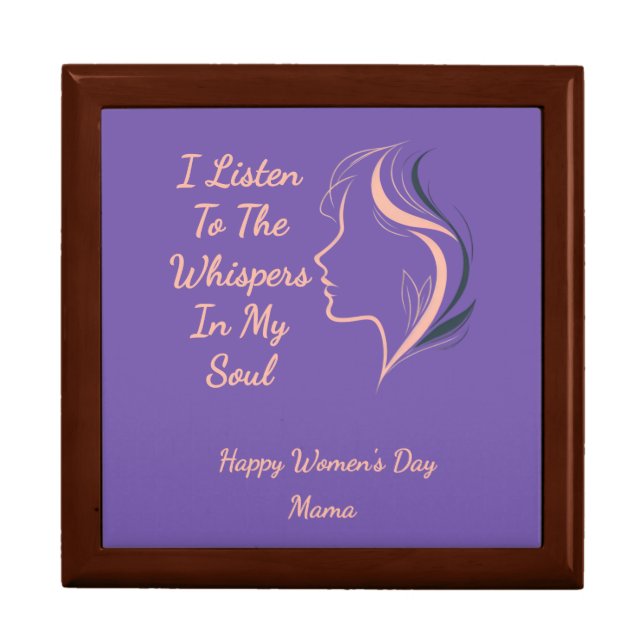 Custom Inspirational Wooden Jewelry Box (Front)