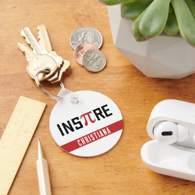 Custom InsPire Pi day | Happy Pi day Math Gifts Keychain (Desk)