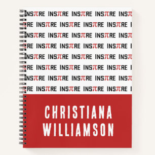 Custom InsPire Pi day   Happy Pi day Math Gifts Notebook