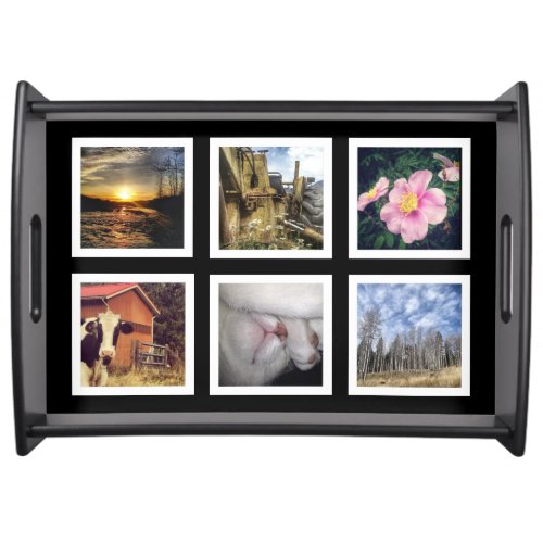 Custom Instagram 6 Photo Collage Serving Tray