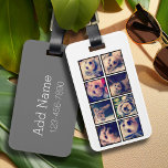 Custom Instagram 8 Photo Collage Text on Back Luggage Tag<br><div class="desc">Use your favorite photos or pictures to make a fun keepsake to share with friends.</div>