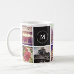 Custom Instagram 8 Photo Mug<br><div class="desc">Custom mug with room for 8 square shaped photos and a monogram.</div>
