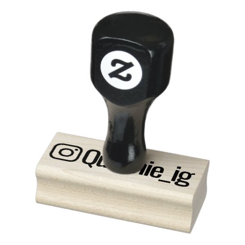 Custom Instagram Address rubber ink stamp signatur