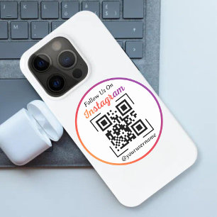 Custom Instagram Business QR Code Classic Round Sticker