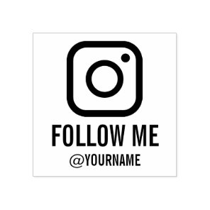 Custom Instagram | Follow me on Instagram Rubber Stamp