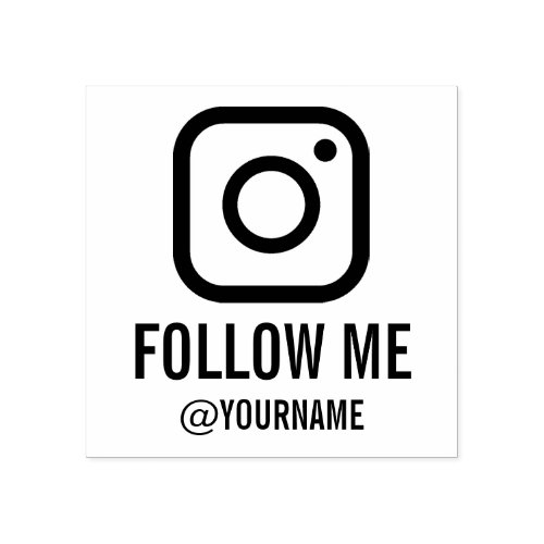 Custom Instagram  Follow me on Instagram Rubber Stamp