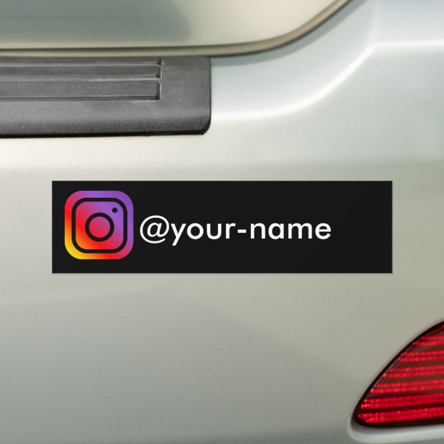 custom instagram for car business bumper sticker (On Car)
