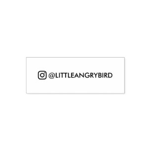 Custom Instagram Handle Branding Design Self-inking Stamp