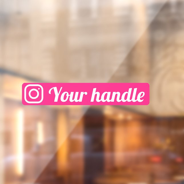Custom Instagram Logo handle pink Window Cling (Sheet 2)