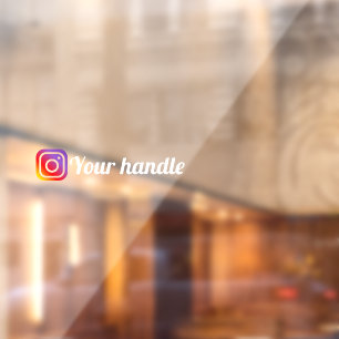 Custom Instagram Logo handle window car decal
