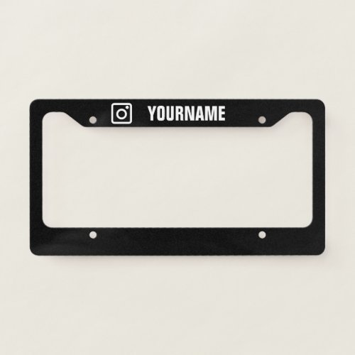 Custom instagram logo license plate frame