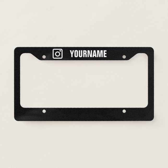 Custom instagram logo license plate frame (Front)
