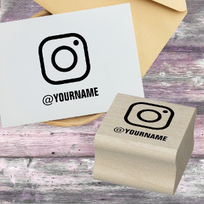 Custom Instagram Name, Follow me on Instagram Rubber Stamp