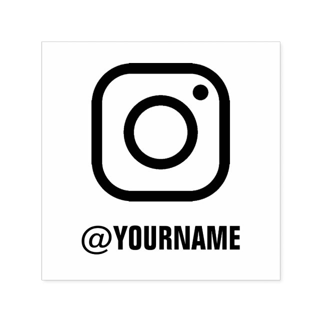 Custom Instagram Name, Follow me on Instagram Self-inking Stamp (Design)