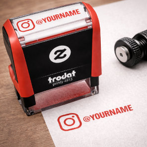 Custom Instagram Name, Follow me on Instagram Self-inking Stamp