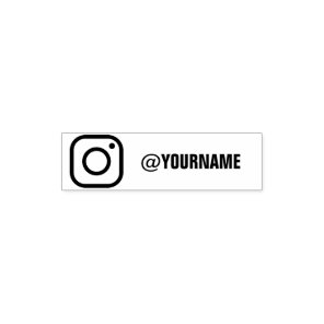 Custom Instagram Name, Follow me on Instagram Self Self-inking Stamp