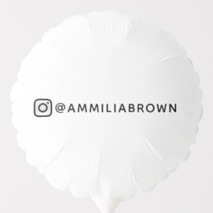 Custom Instagram Name Personalized Party Balloon