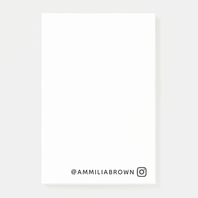 Custom Instagram Name | Personalized Sticky Notes (Front)