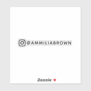 Custom Instagram Name Personalized Vinyl Design Sticker