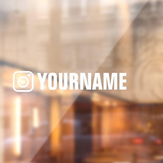 Custom instagram name window cling with logo (Sheet 2)