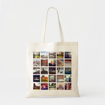 Custom Instagram Photo Collage Budget Tote Bag by bestipadcasescovers at Zazzle
