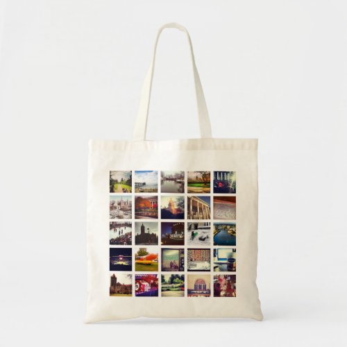 Custom Instagram Photo Collage Budget Tote Bag