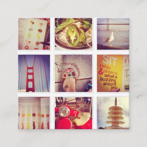 Custom Instagram Photo Collage Business Card