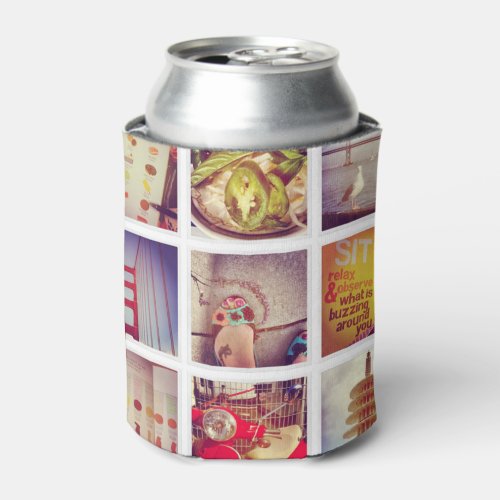 Custom Instagram Photo Collage Can Cooler
