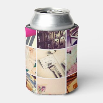 Custom Instagram Photo Collage Can Cooler by bestipadcasescovers at Zazzle