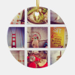 Custom Instagram Photo Collage Ceramic Ornament