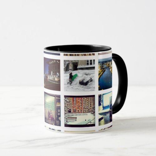 Custom Instagram Photo Collage Combo Coffee Mug
