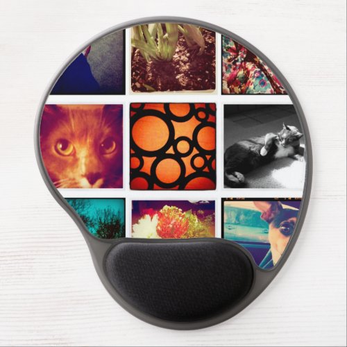 Custom Instagram Photo Collage Gel Mouse Pad