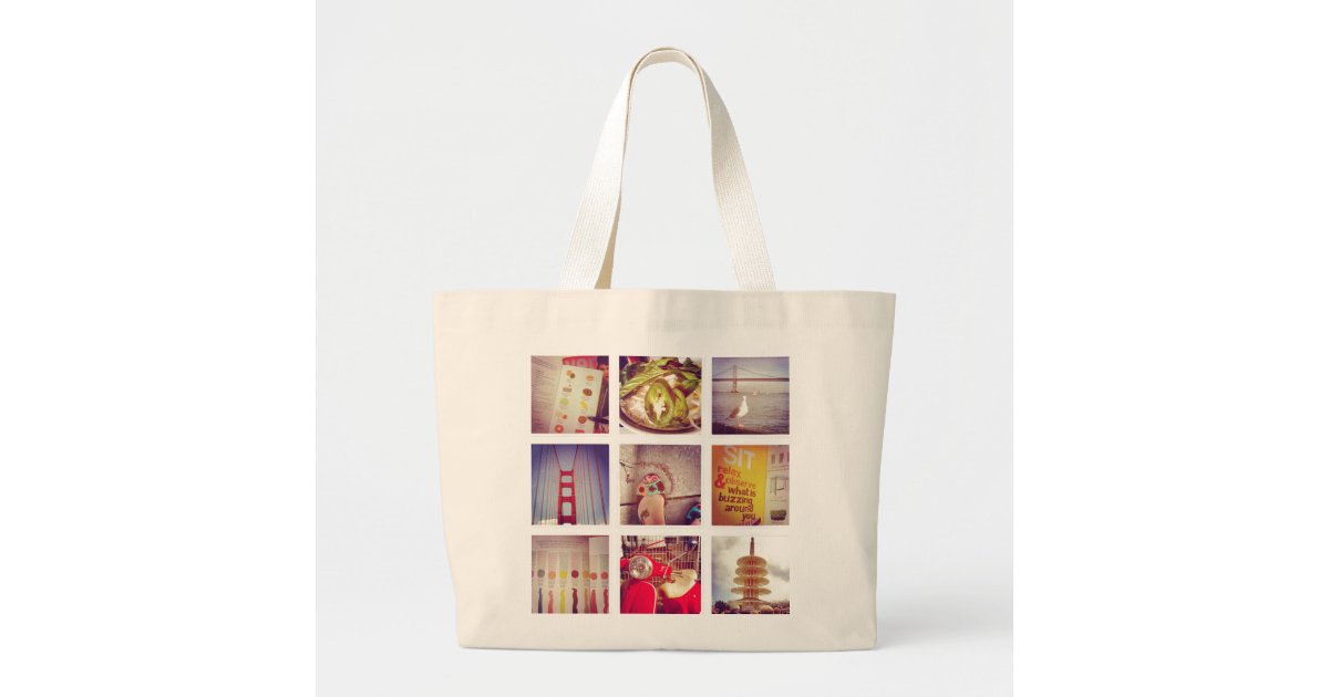 Large Custom Cotton Tote Bag with Logo No Minimum