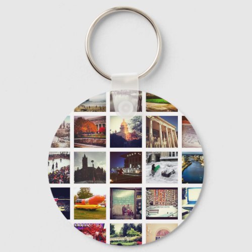 Custom Instagram Photo Collage Keychain