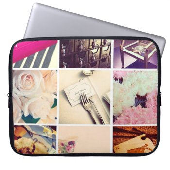 Custom Instagram Photo Collage Laptop Sleeve by bestipadcasescovers at Zazzle