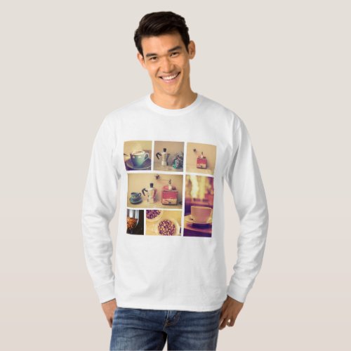 Custom Instagram Photo Collage Mens T_Shirt