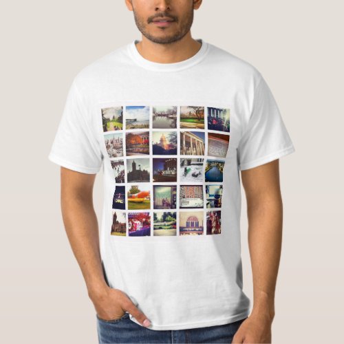 Custom Instagram Photo Collage Mens Value T_Shirt